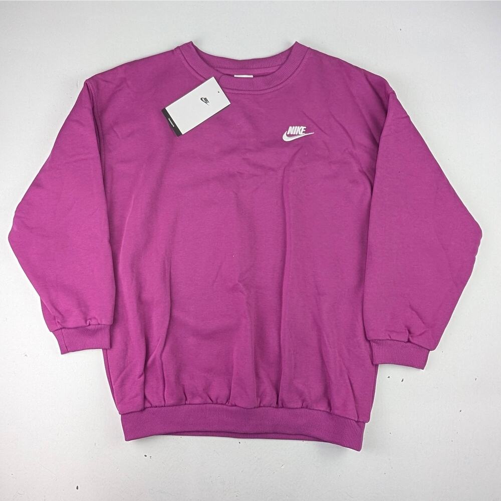 Nike Youth Girls Large Hot Fuchsia Magenta Crew Sweatshirt
